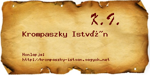 Krompaszky István névjegykártya