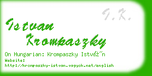 istvan krompaszky business card